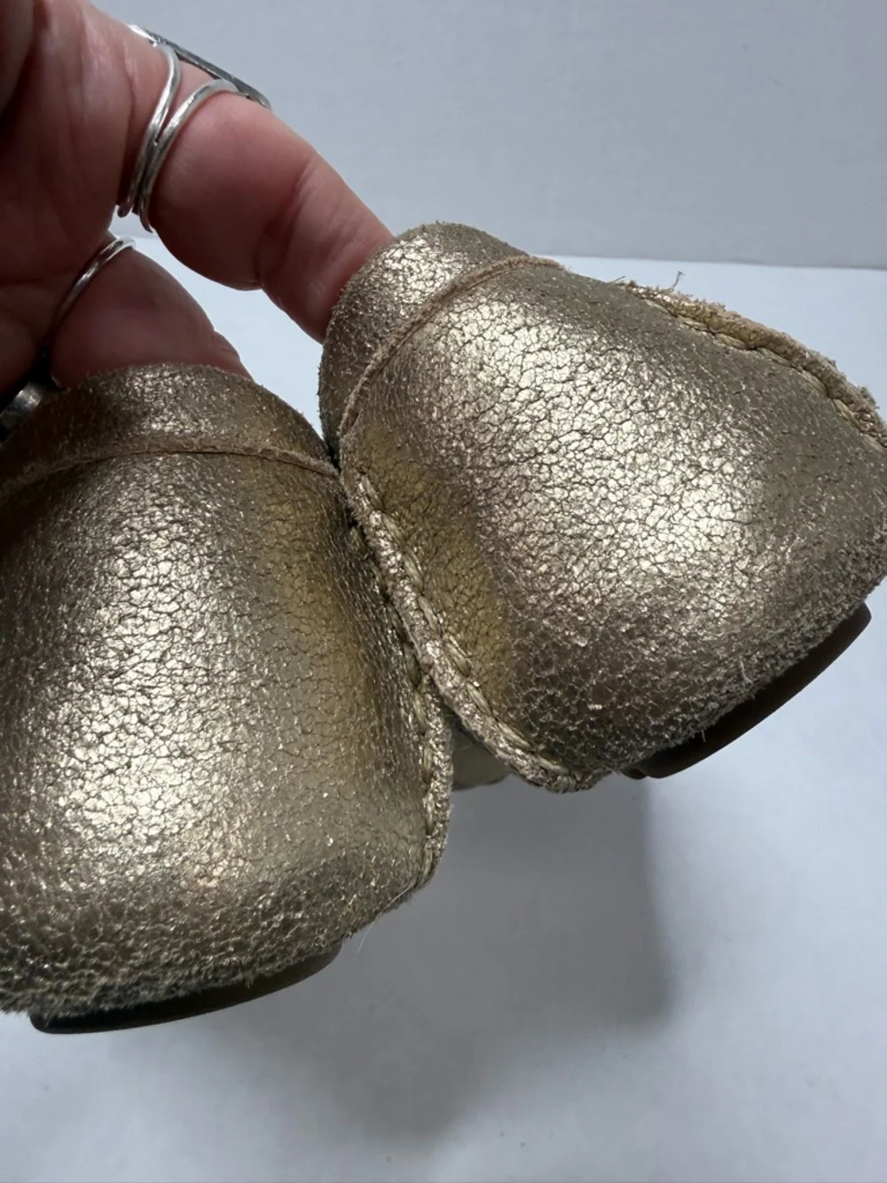 UGG Clair Metallic Gold Loafers 8.5